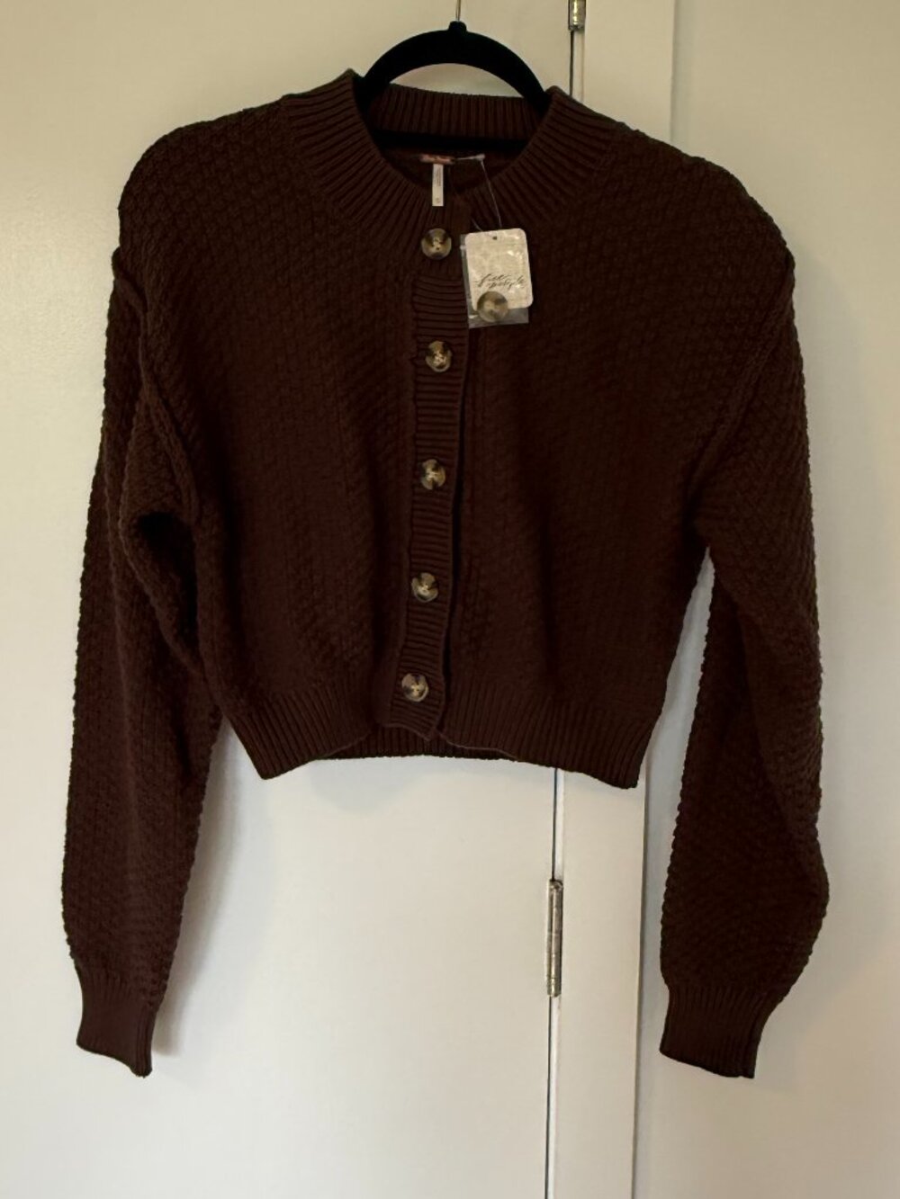 Free People Lila Cardigan in Brown